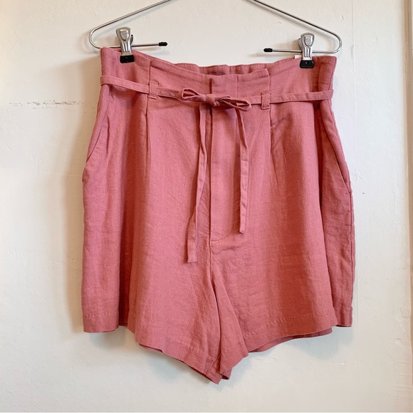 NEW Abercrombie Tie Waist Linen Shorts Medium - Picture 1 of 11